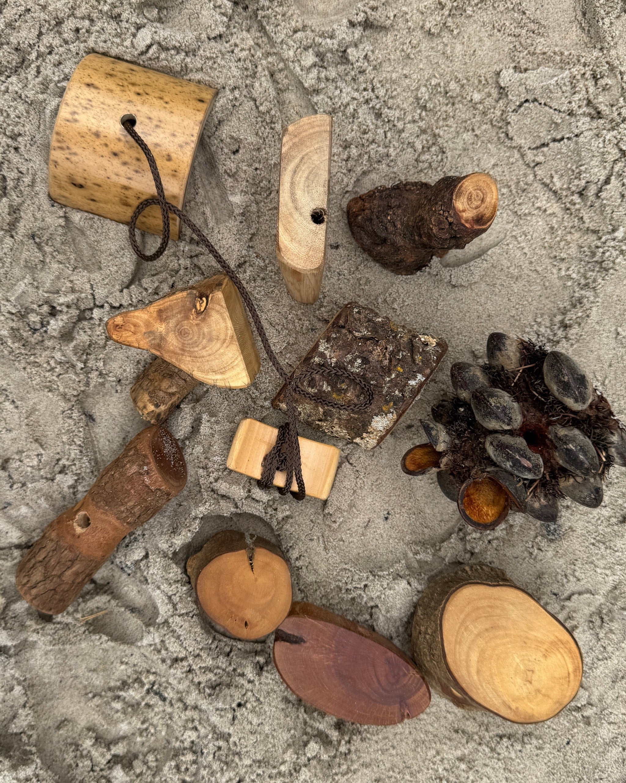 Handmade Wooden Threading Puzzle