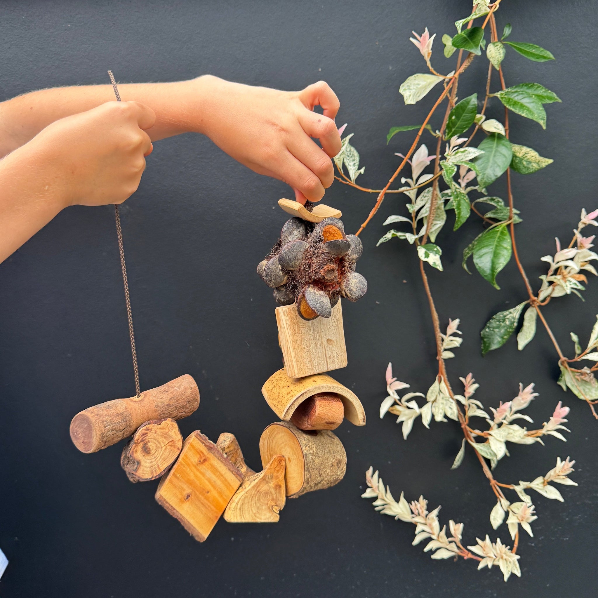 Handmade Wooden Threading Puzzle