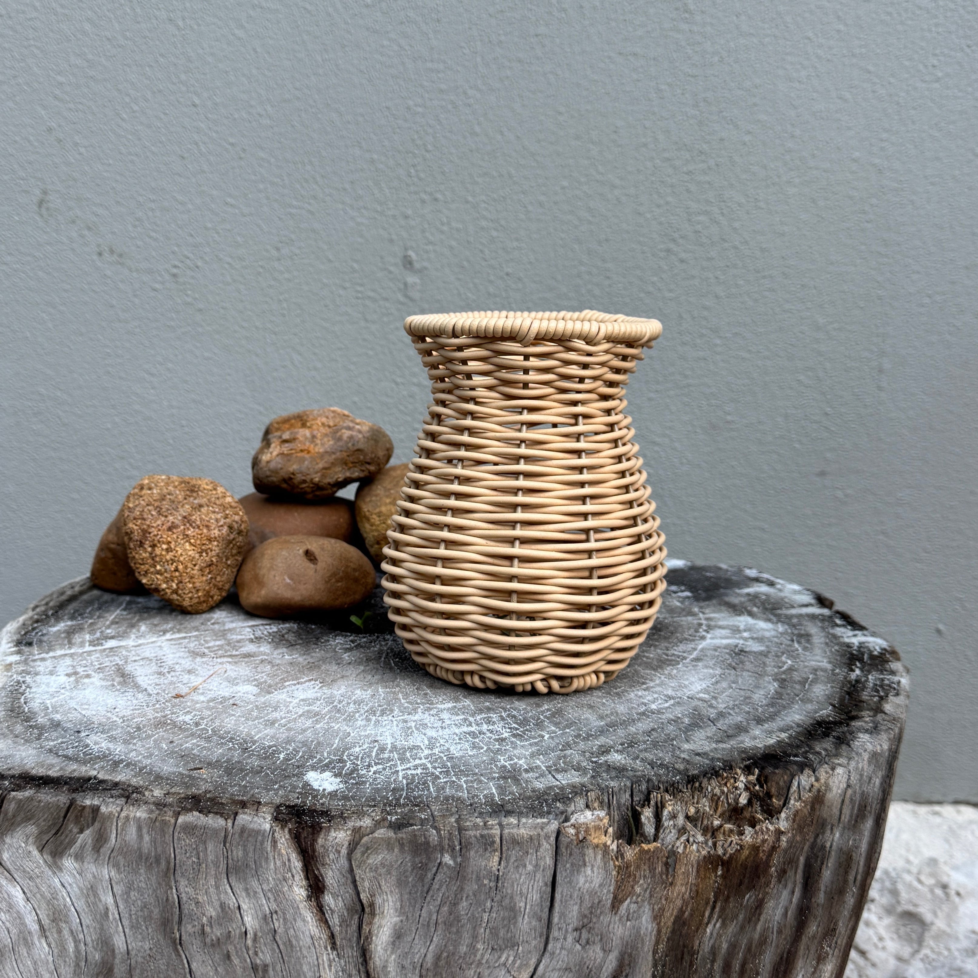 Wicker Vase / Brush holder