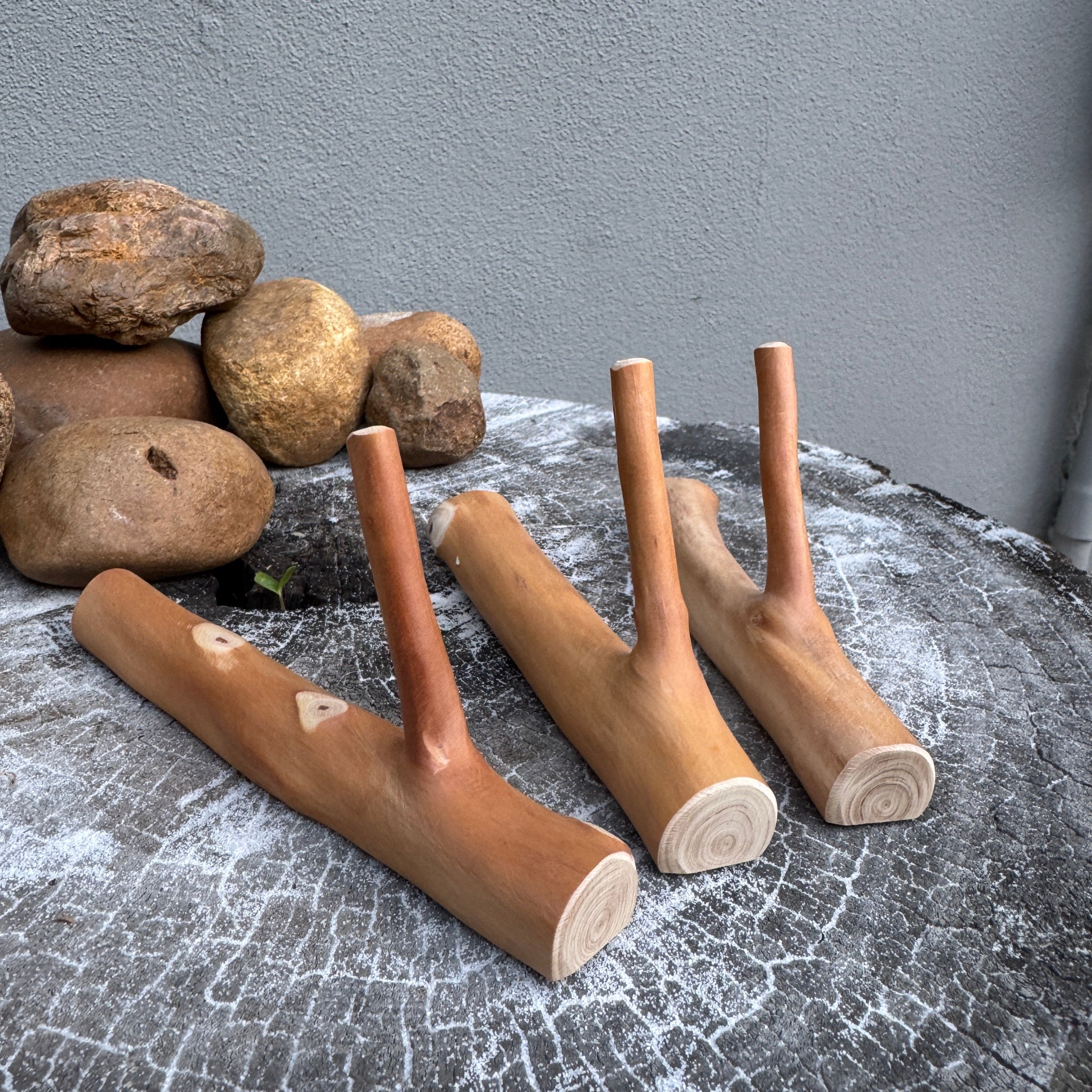 Wooden wall hooks