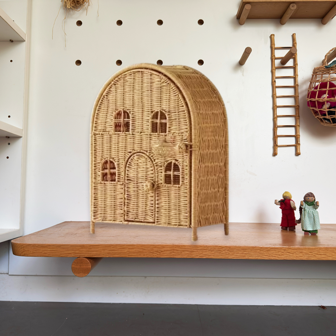 Wicker Dolls House/ Fairy house/Toy  cupboard
